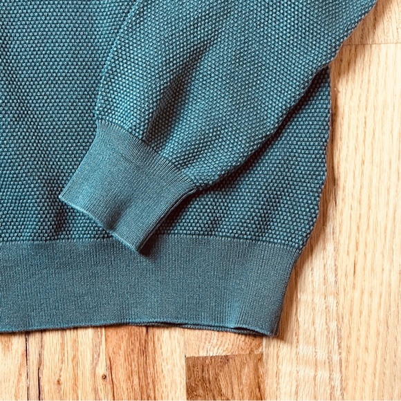 Faherty Men’s Large Olive Cotton Cashmere blend Sunwashed Crewneck Sweater - Picture 2 of 7